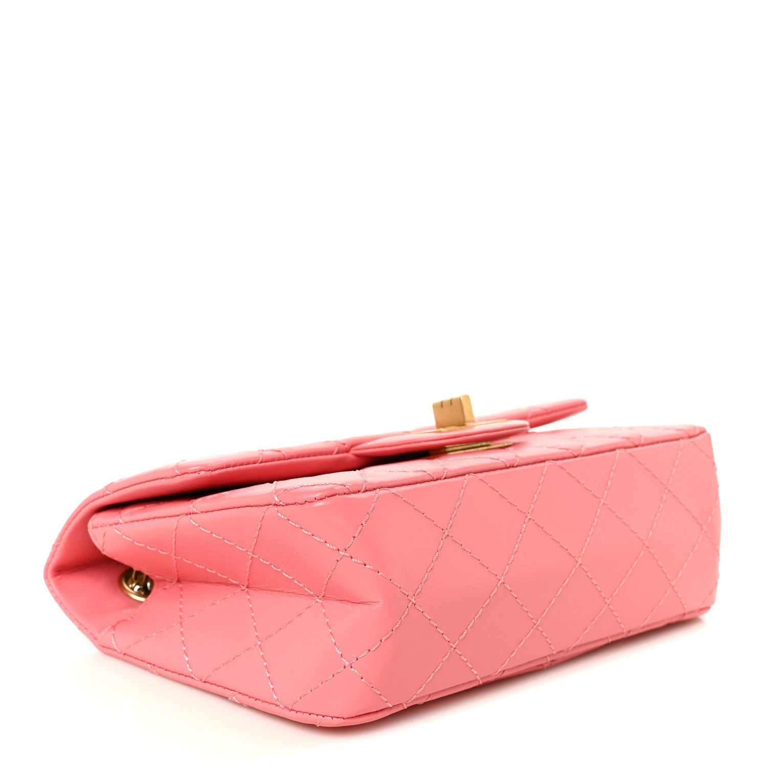 Aged Calfskin Quilted 2.55 Reissue Mini Flap Pink