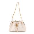 Caviar Quilted Mini Chanel 25 Handbag White