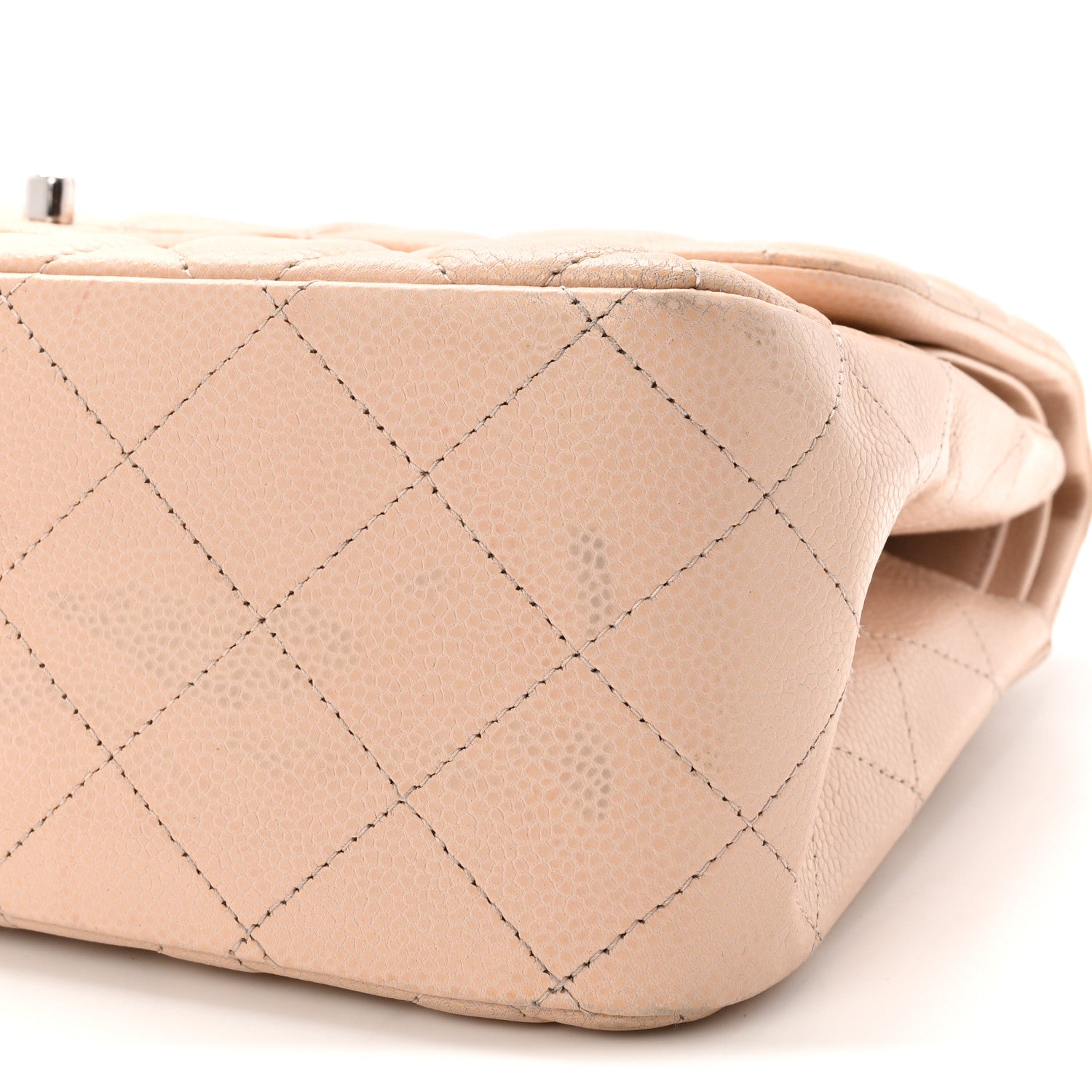 Caviar Quilted Jumbo Double Flap Light Pink