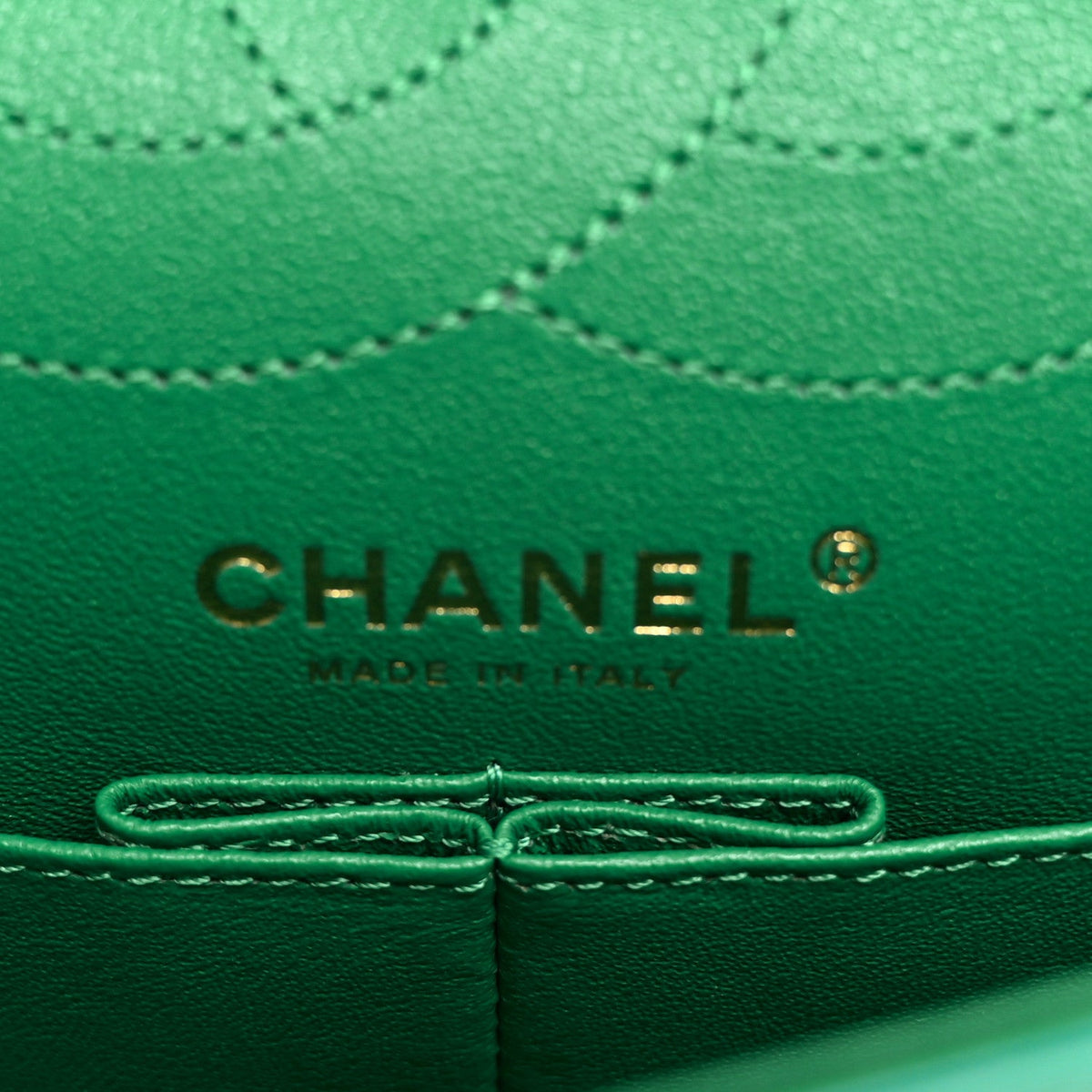Aged Calfskin Quilted 2.55 Reissue 225 Flap Green