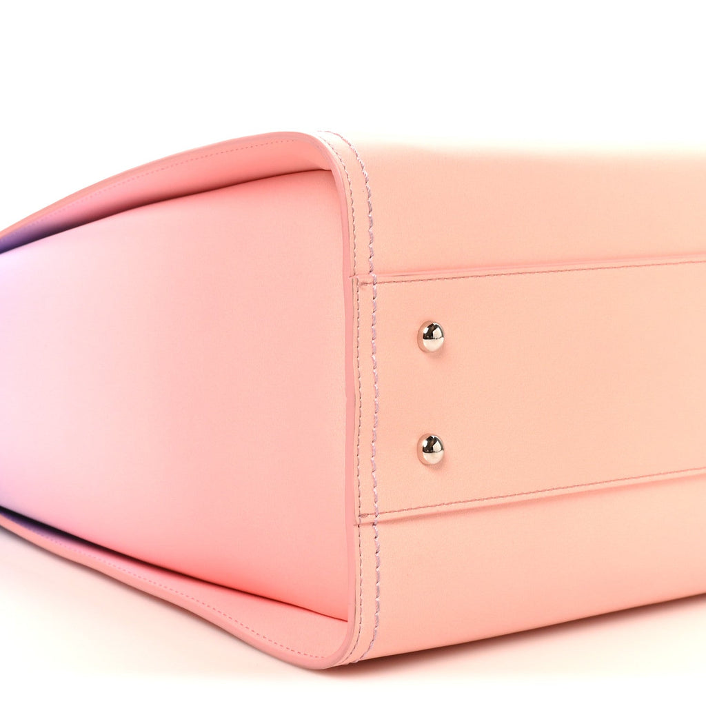 Shaded Calfskin Small Deauville Tote Light Purple Pink Coral