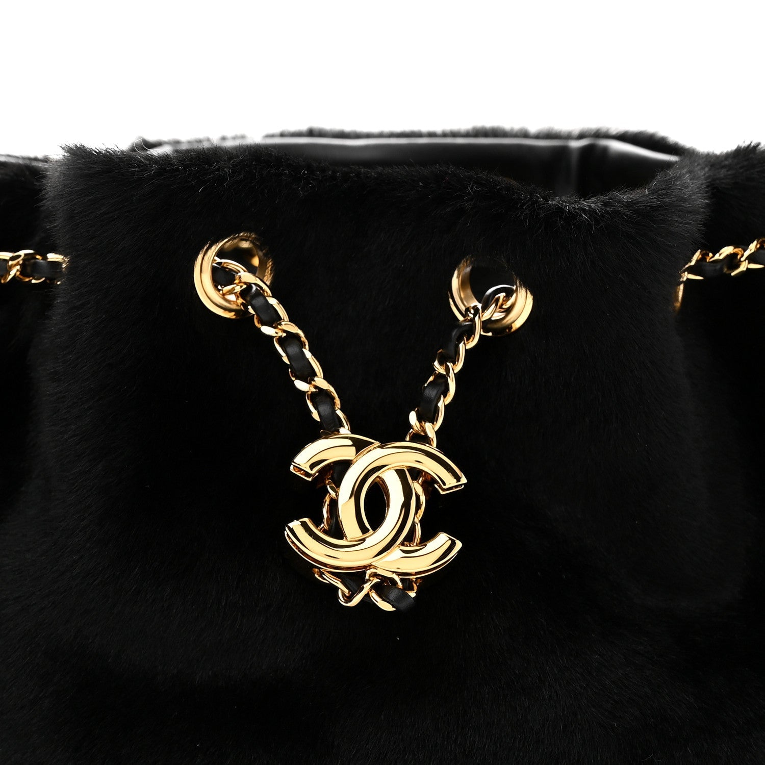 Pony Hair Mini Chanel 25 Handbag Black
