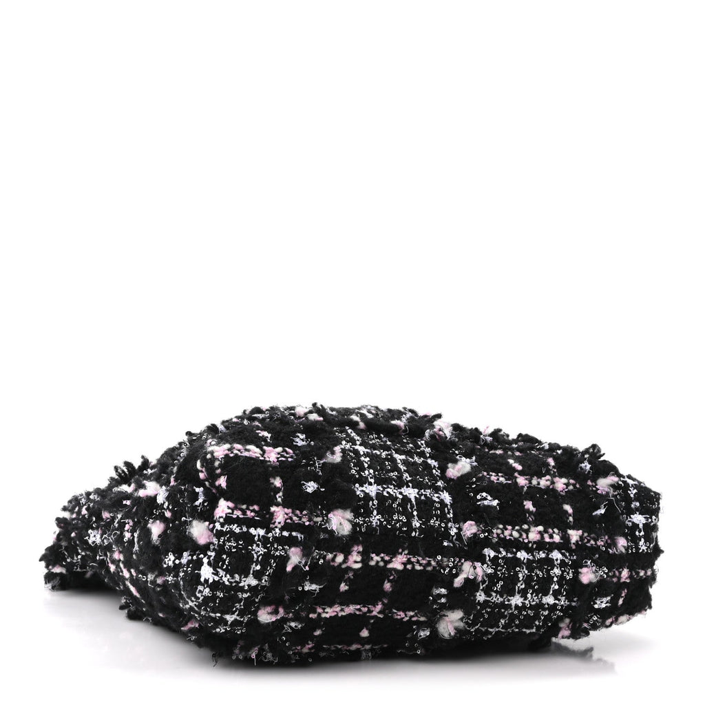Tweed Patchwork Quilted Small Chanel 22 Black Pink White