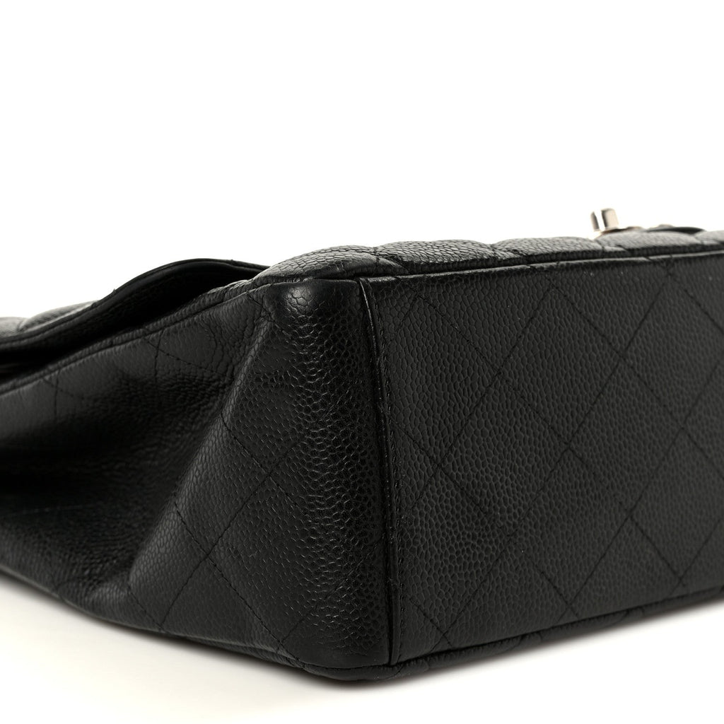 Caviar Quilted Maxi Double Flap Black