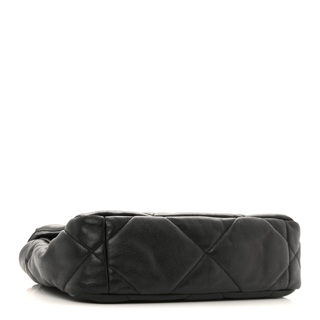 Lambskin Quilted Medium Chanel 19 Flap Black