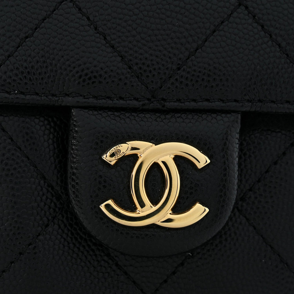 Caviar Quilted Mini Chanel 25 Handbag Black