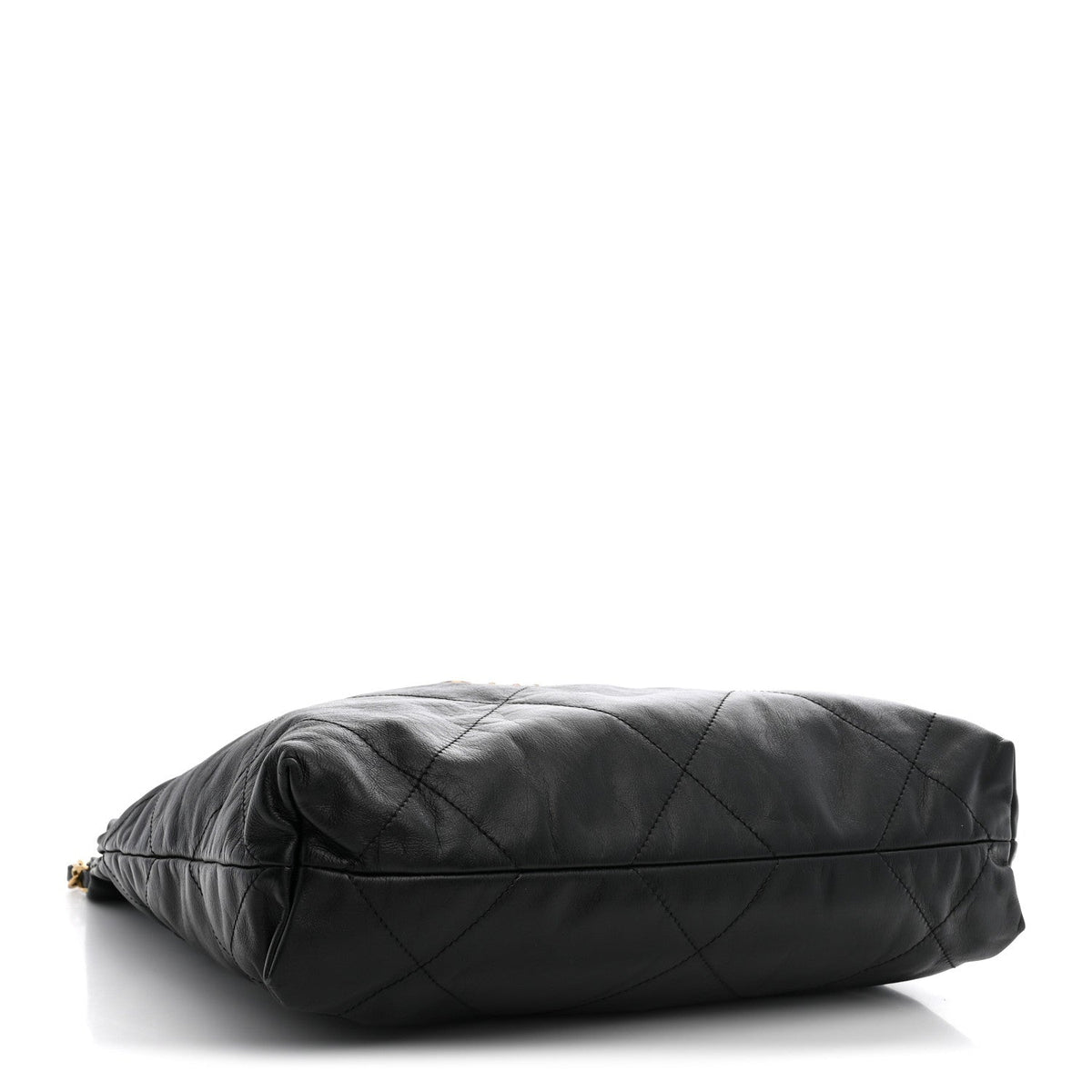Shiny Calfskin Quilted Small Chanel 22 Black