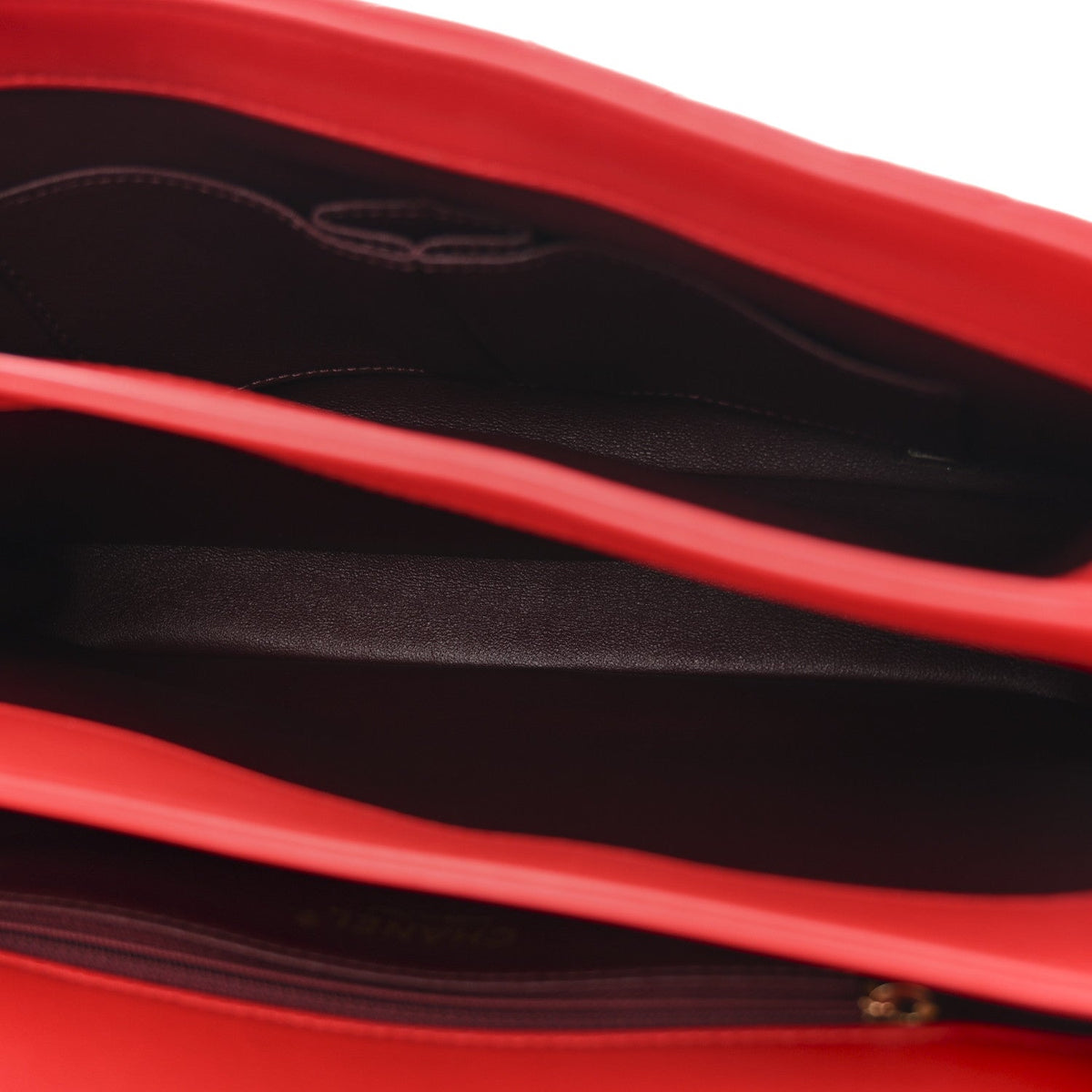 Lambskin Quilted Medium Trendy CC Flap Dual Handle Bag Red