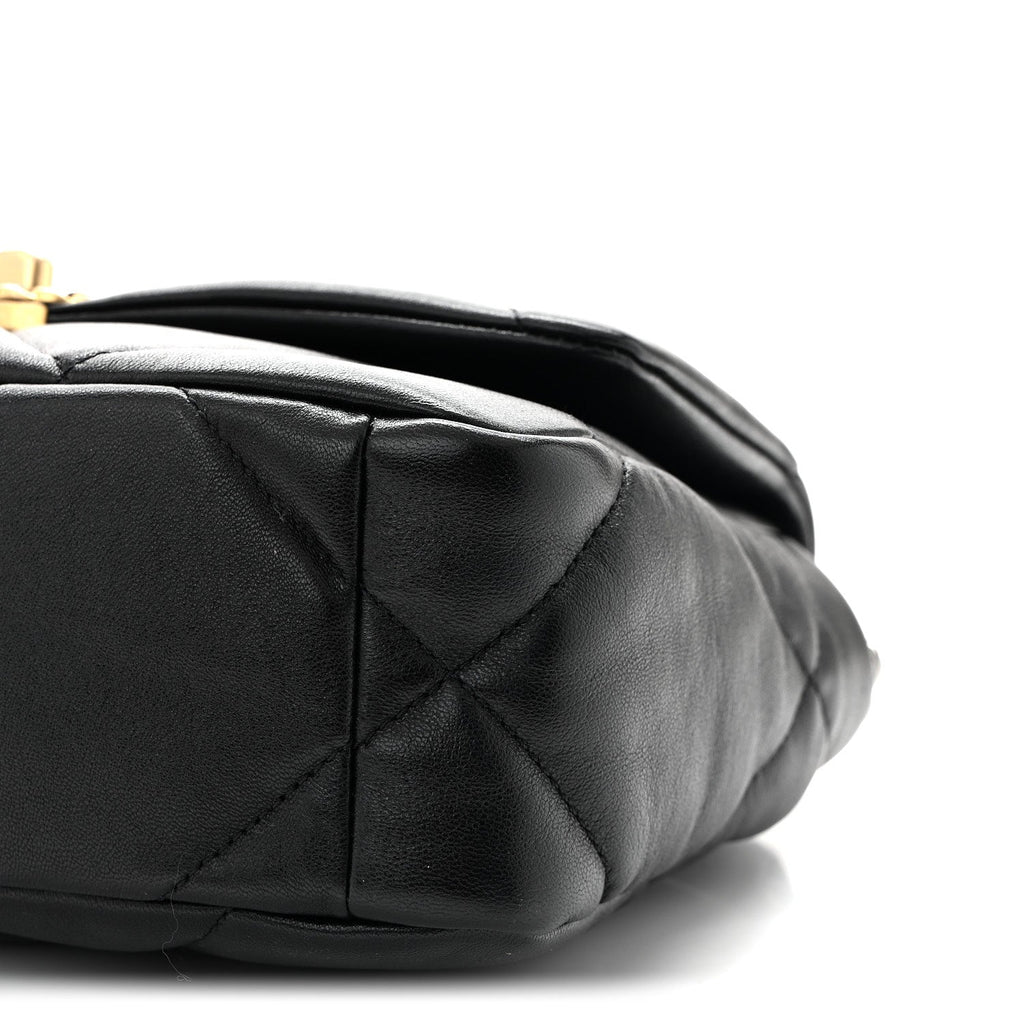 Lambskin Quilted Medium Chanel 19 Flap Black