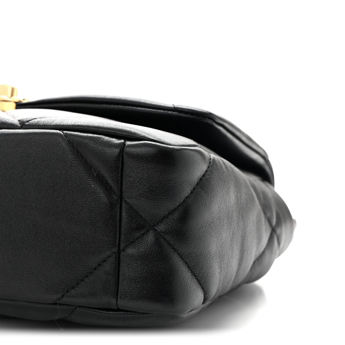 Lambskin Quilted Medium Chanel 19 Flap Black