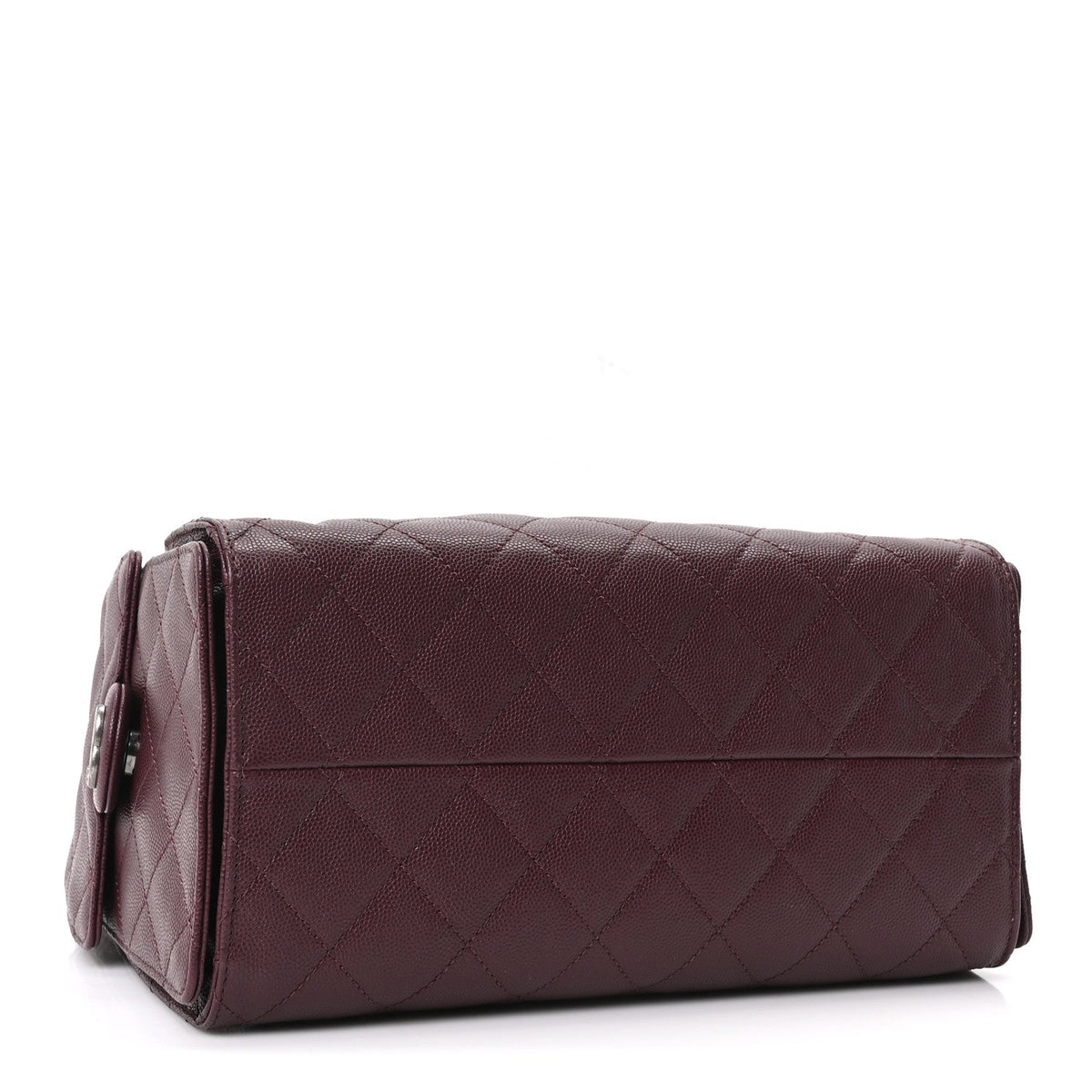 Caviar Quilted Small Chanel 25 Handbag Dark Burgundy
