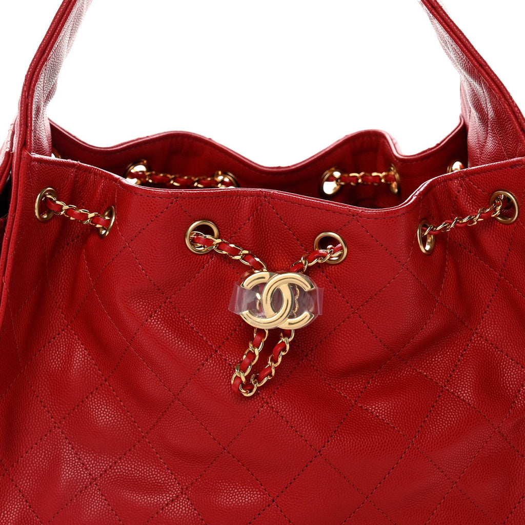 Caviar Quilted Small Chanel 25 Handbag Dark Red