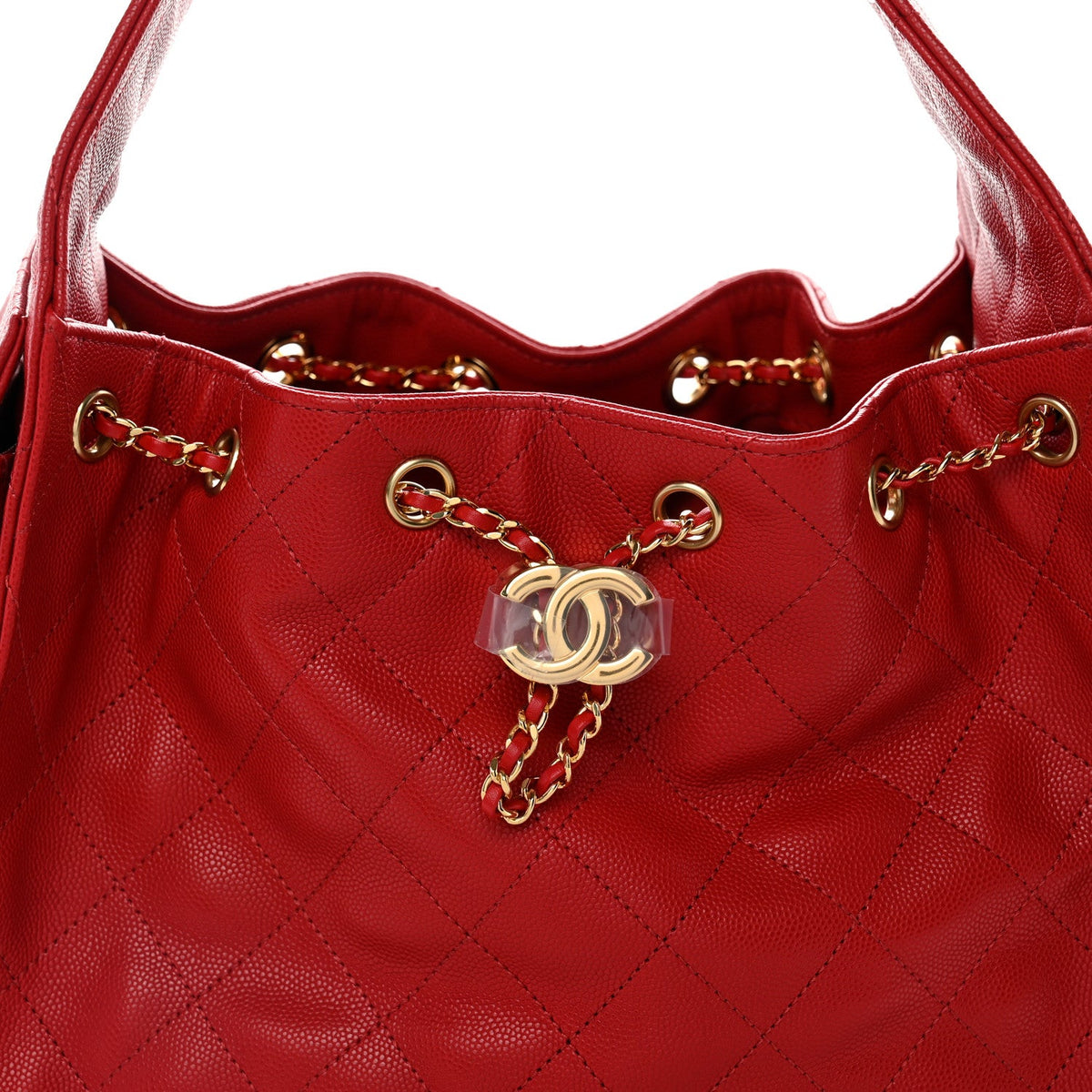 Caviar Quilted Small Chanel 25 Handbag Dark Red