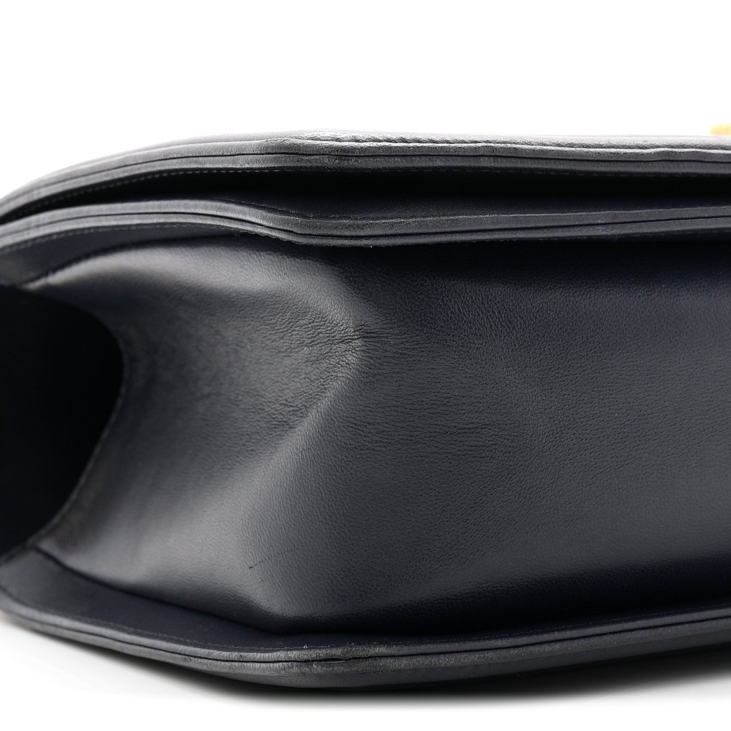Lambskin Quilted Medium Boy Flap Navy