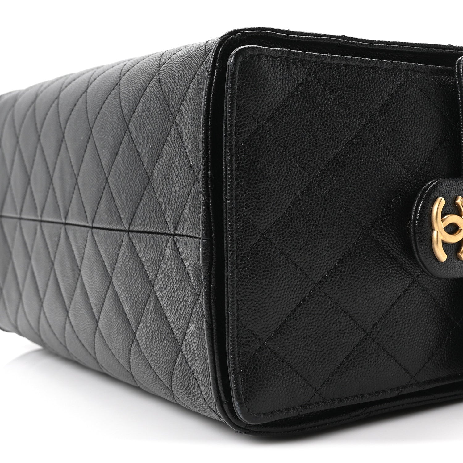 Caviar Quilted Medium Chanel 25 Handbag Black