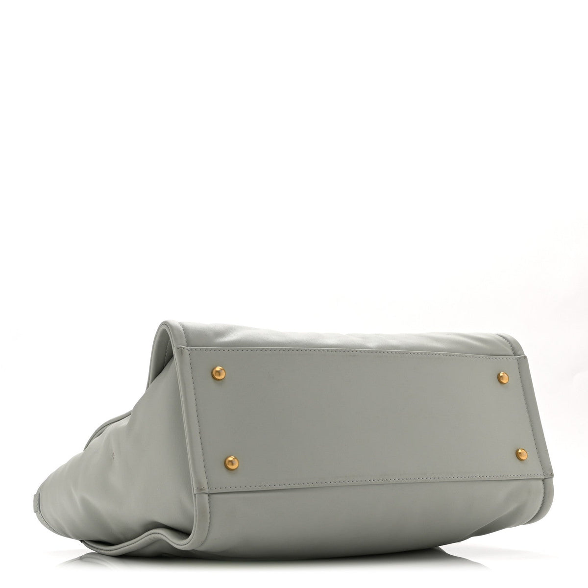 Calfskin Small Deauville Tote Light Grey