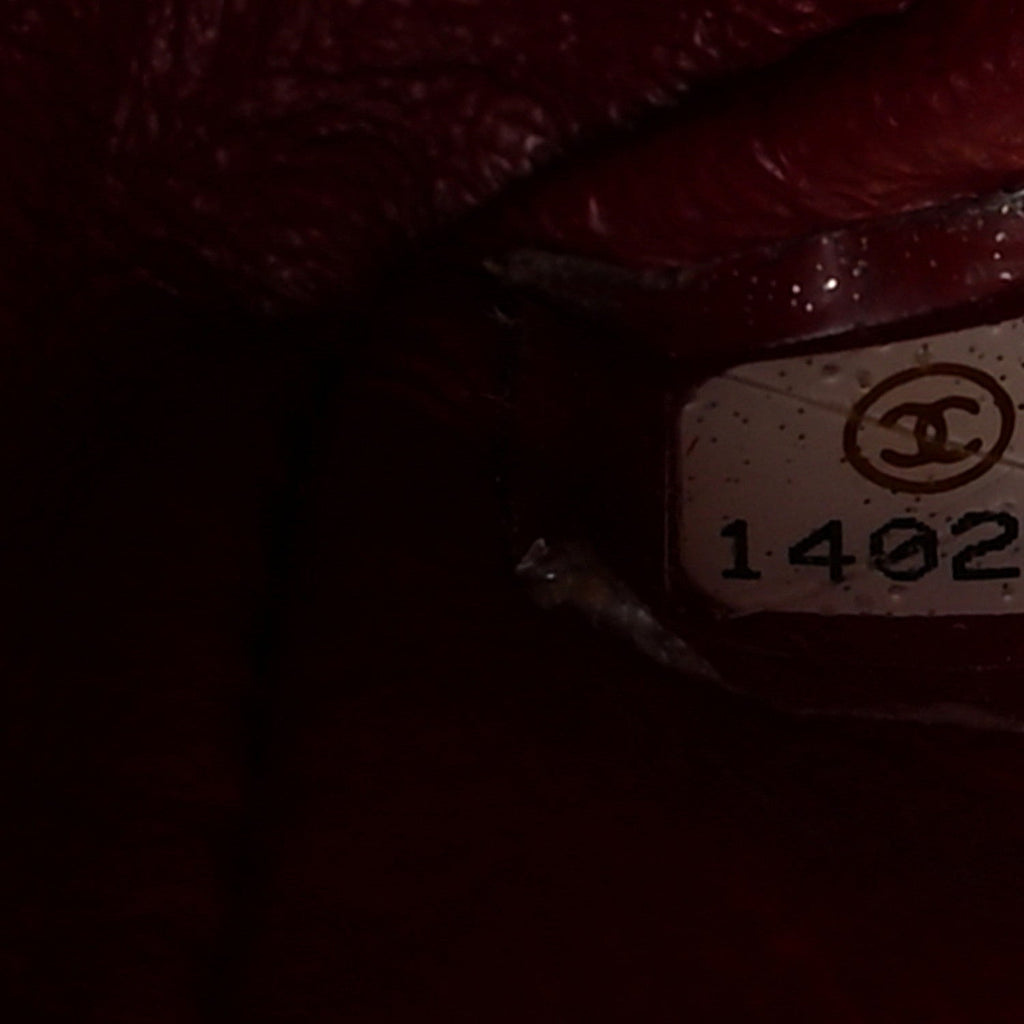 Distressed Patent Quilted 2.55 Reissue 227 Flap Raspberry Red