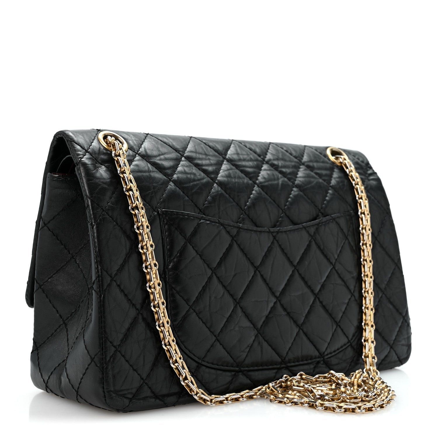 Aged Calfskin Quilted 2.55 Reissue 226 Flap Black