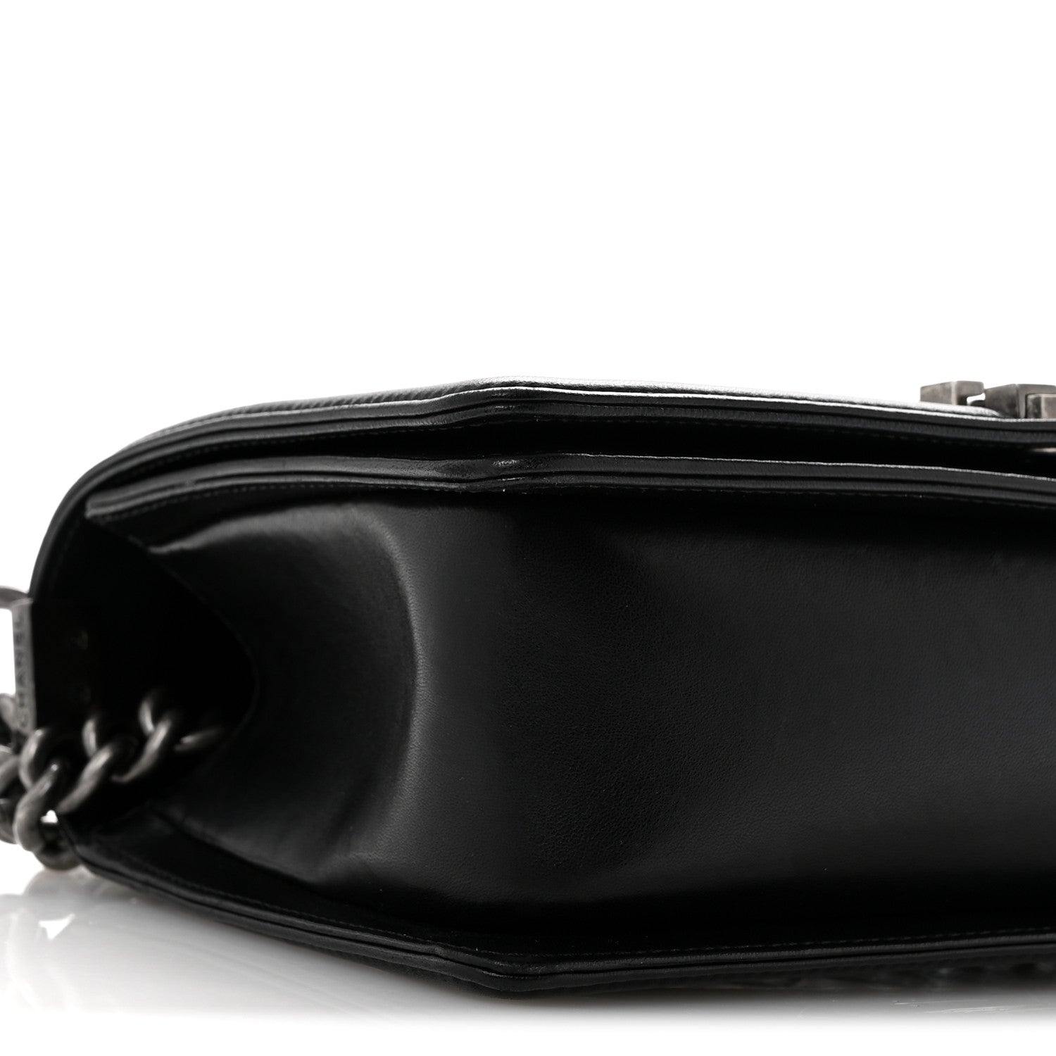 Lambskin Quilted Medium Boy Flap Black