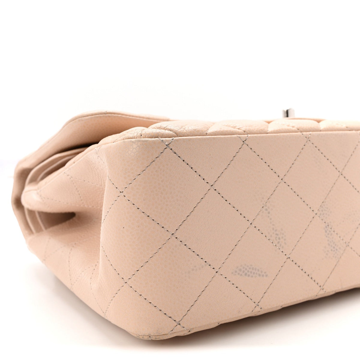Caviar Quilted Jumbo Double Flap Light Pink