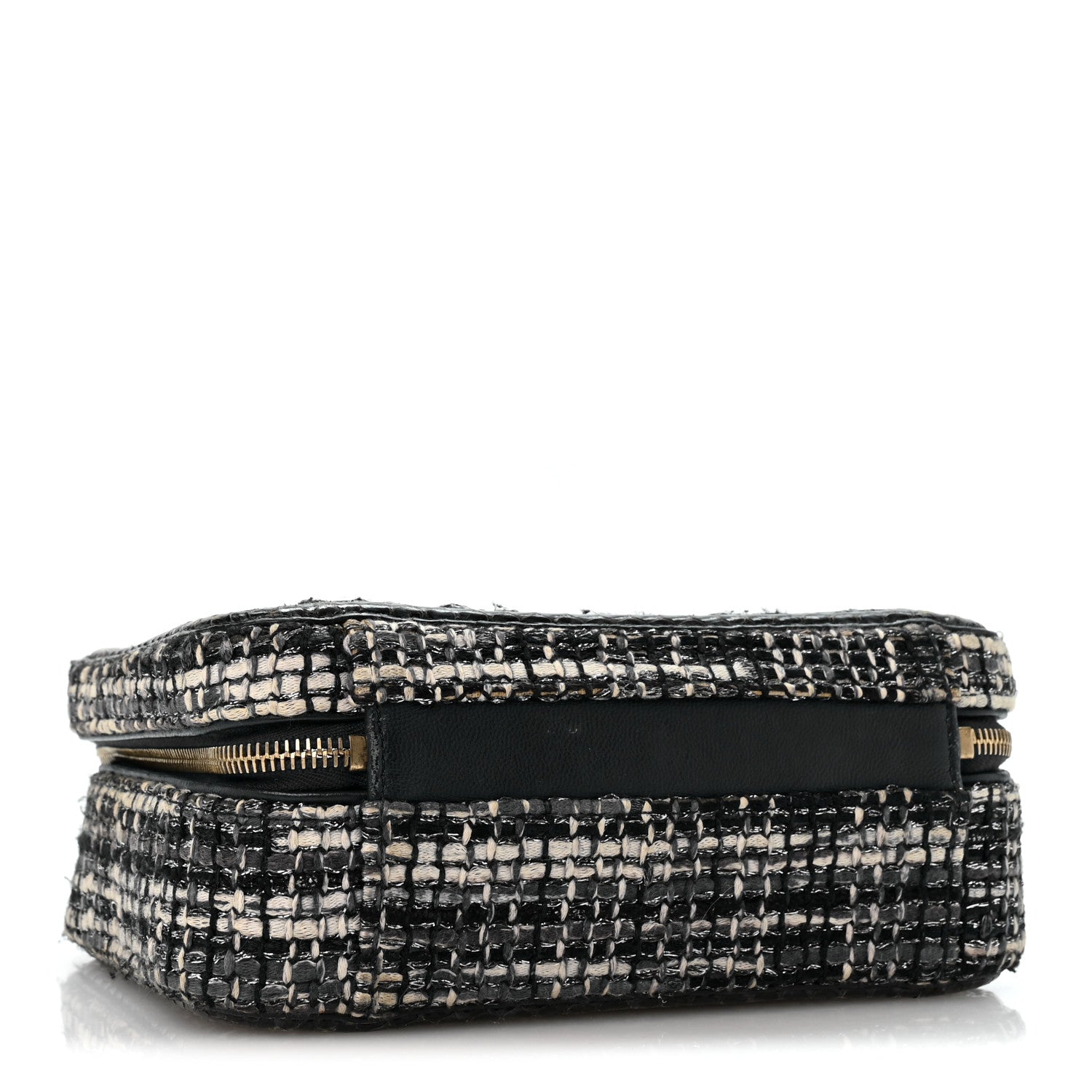 Tweed Snakeskin Quilted Medium CC Filigree Vanity Case Dark Navy