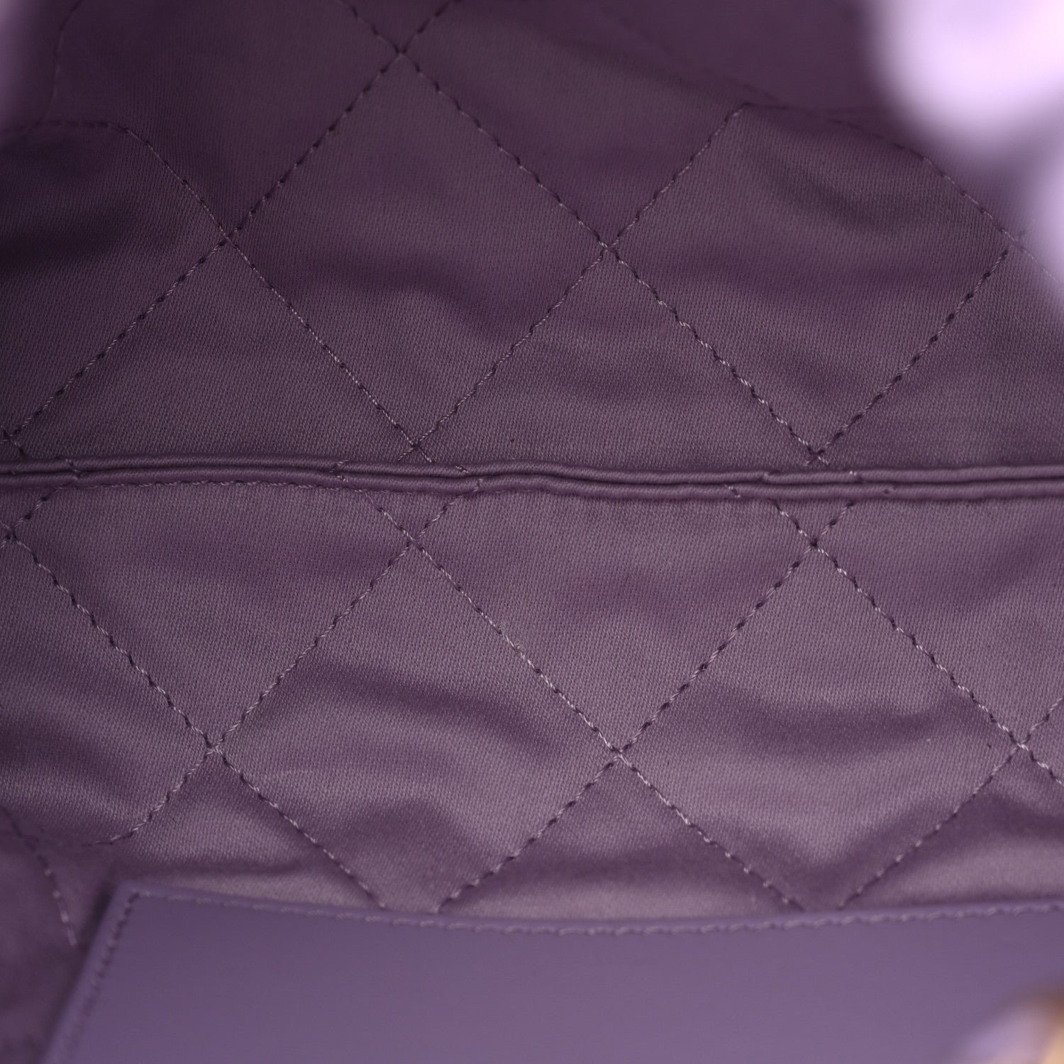 Shiny Calfskin Quilted Mini Chanel 22 Light Purple